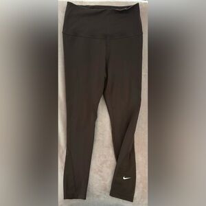 Nike Dri-FIT Chocolate Brown Mesh Calf Leggings